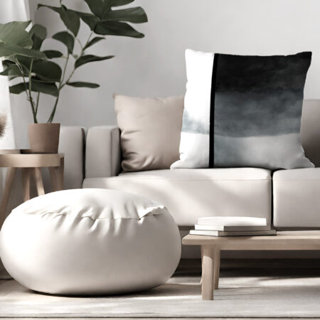 Chic Black & White Throw Pillow